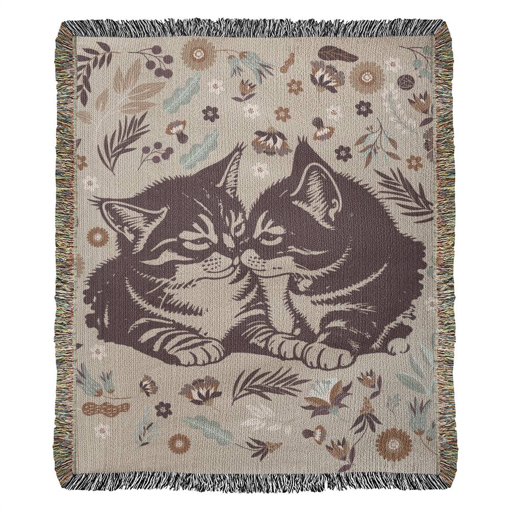 Snuggling Kitties - Woven Blanket