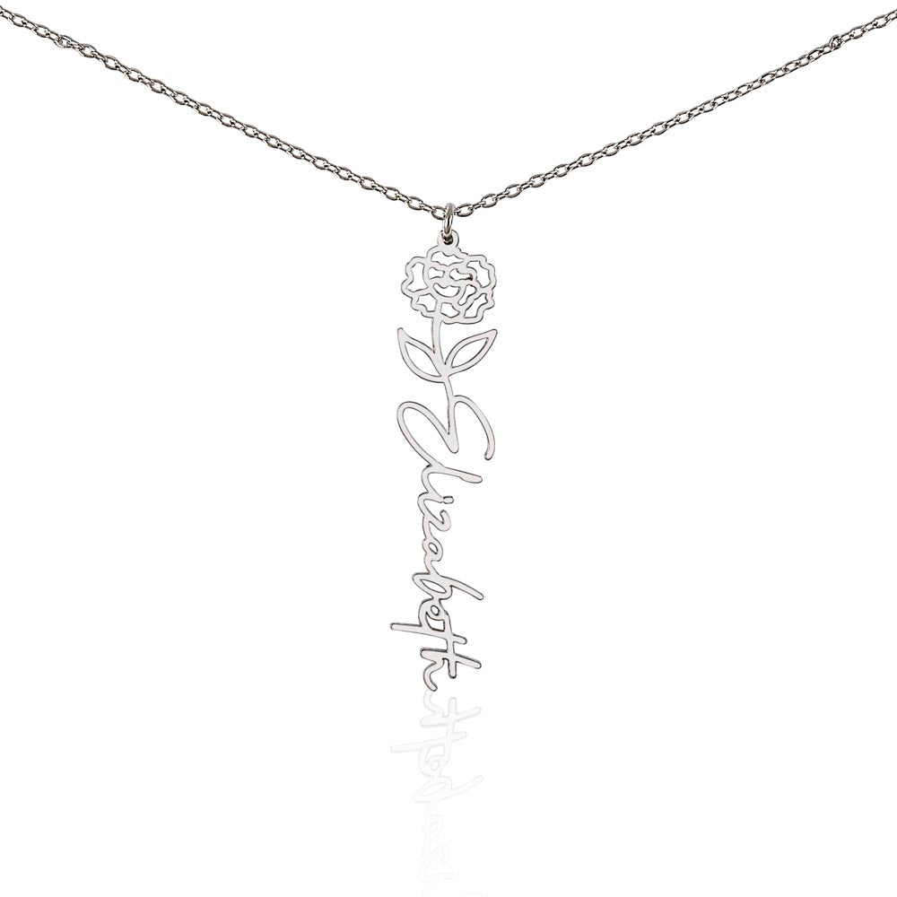 Flower Name Necklace