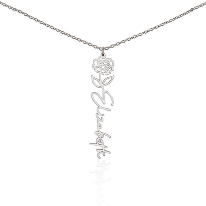 Flower Name Necklace