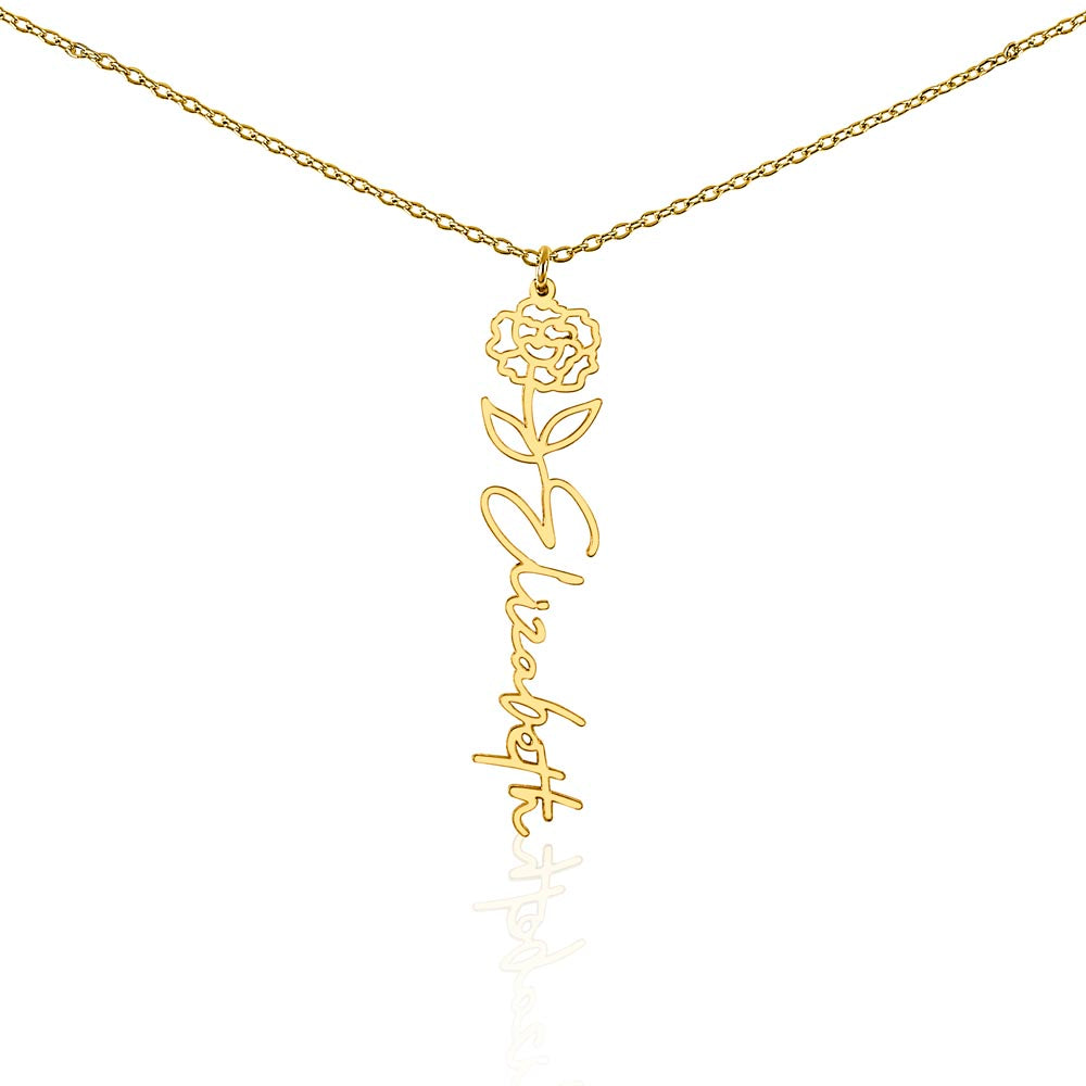 Flower Name Necklace