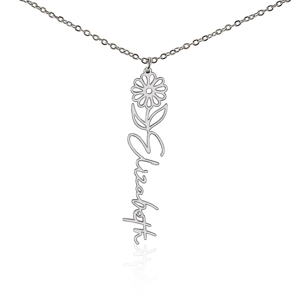 Flower Name Necklace