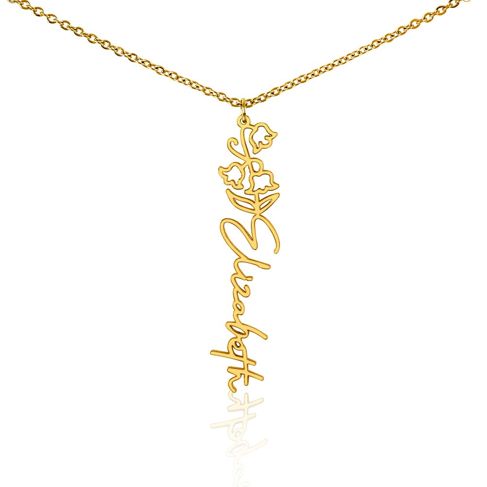 Flower Name Necklace