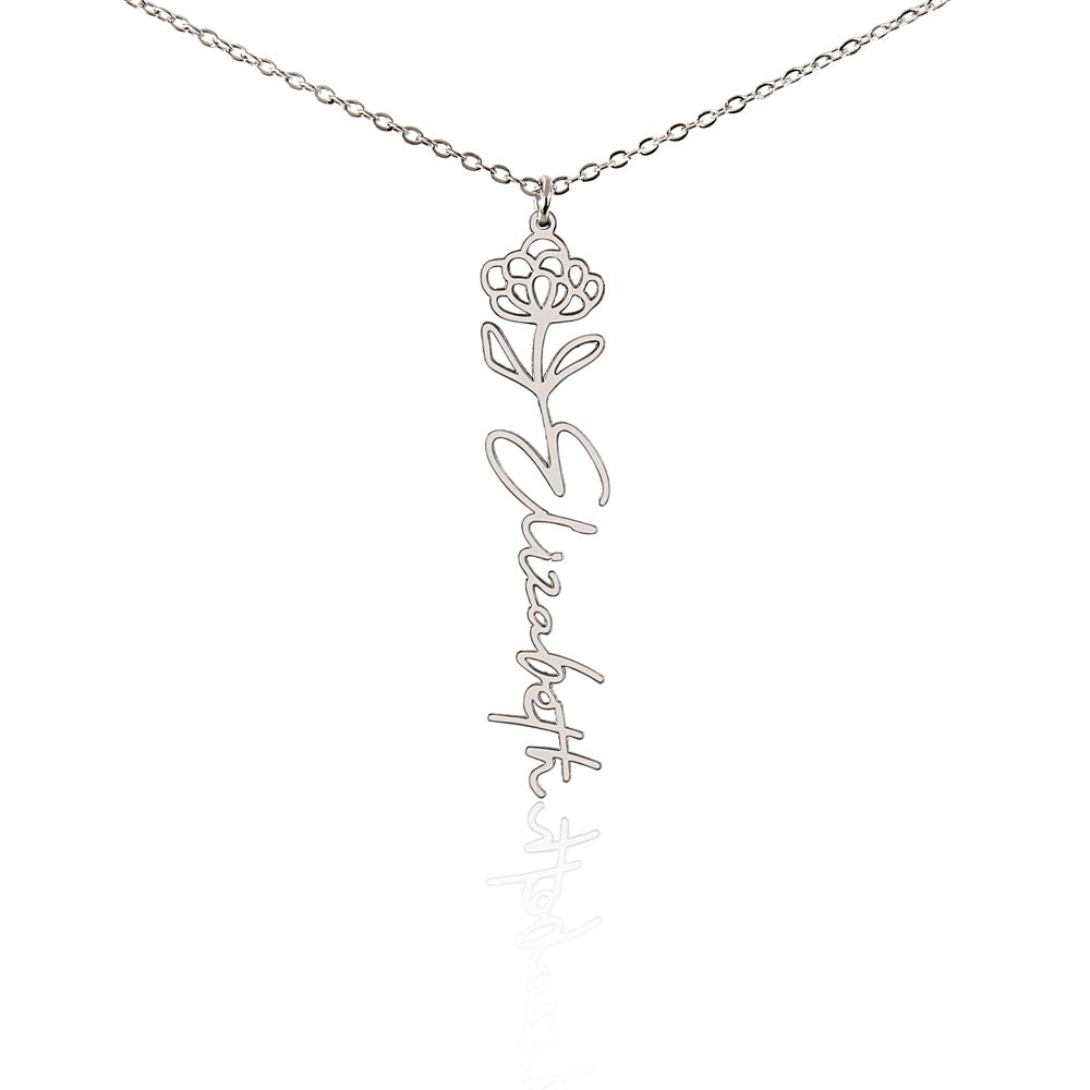 Flower Name Necklace