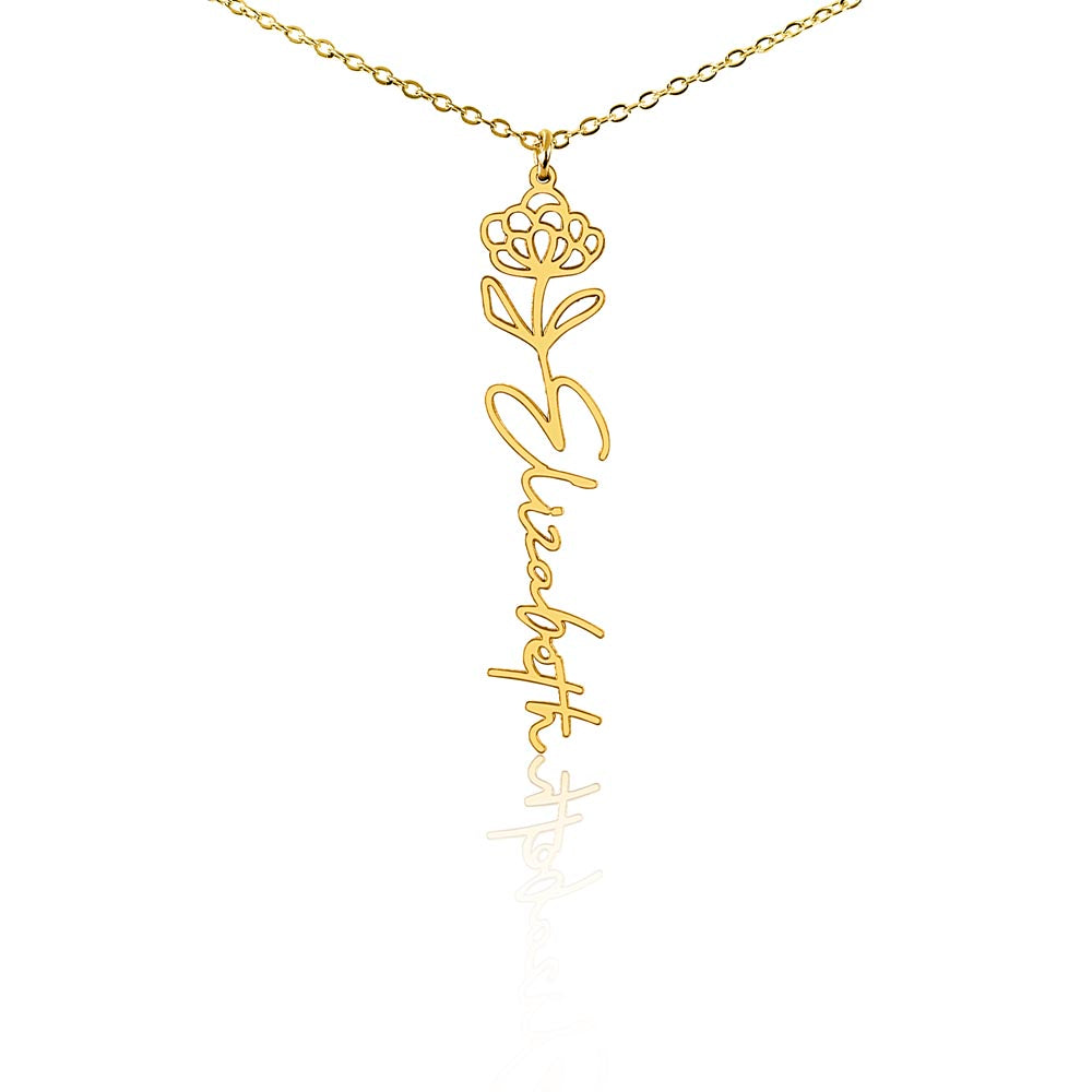 Flower Name Necklace