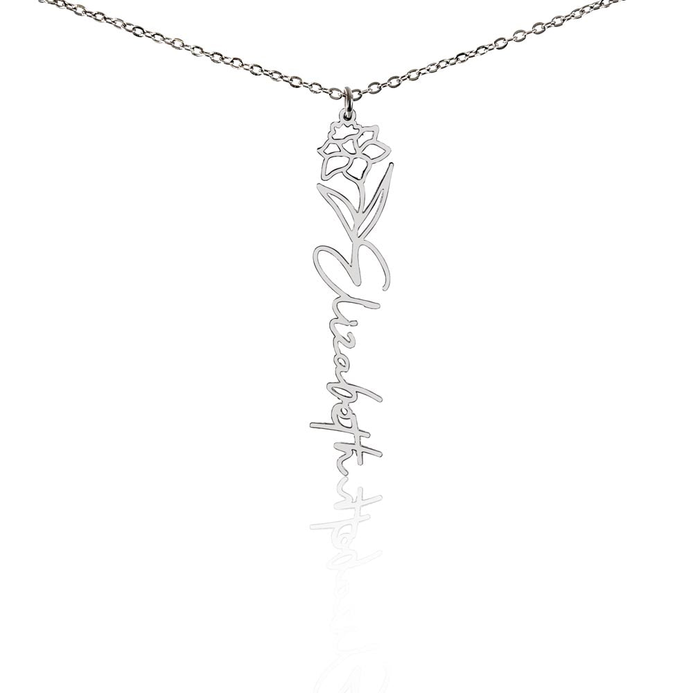 Flower Name Necklace