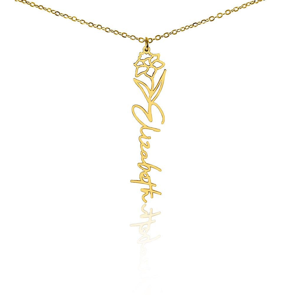 Flower Name Necklace